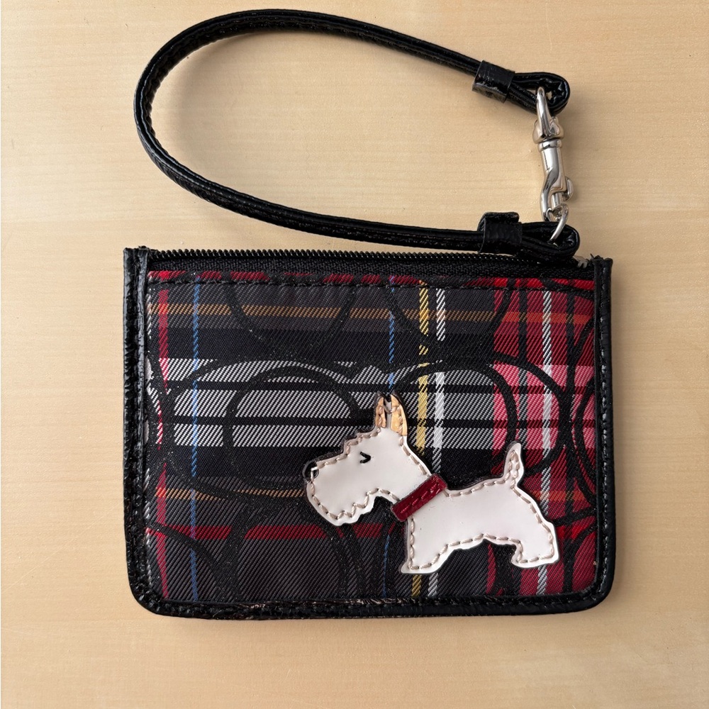 Coach wristlet with dog motif